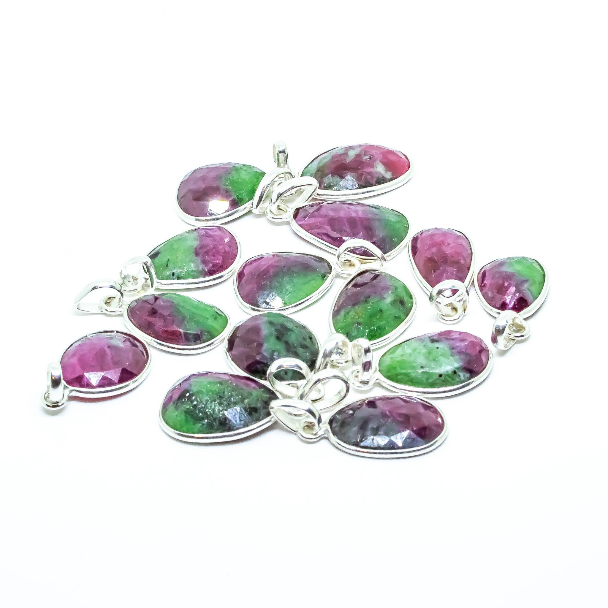 Quasar Gems USA - Wholesale Pendant/Charm Necklace - Ruby Zoisite Sterling Silver Pendant Necklace1