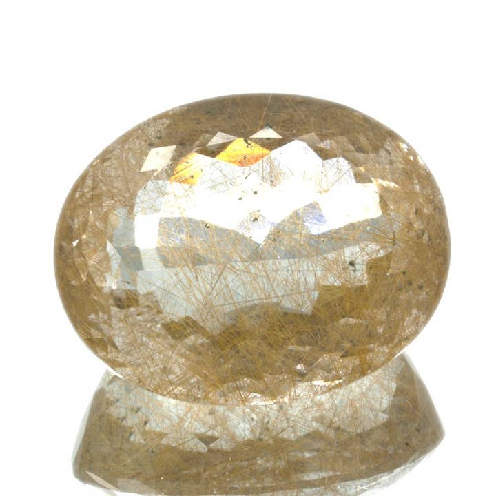 54.30 ct. Quartz rutile taille ovale pour la vente par Naturjoya