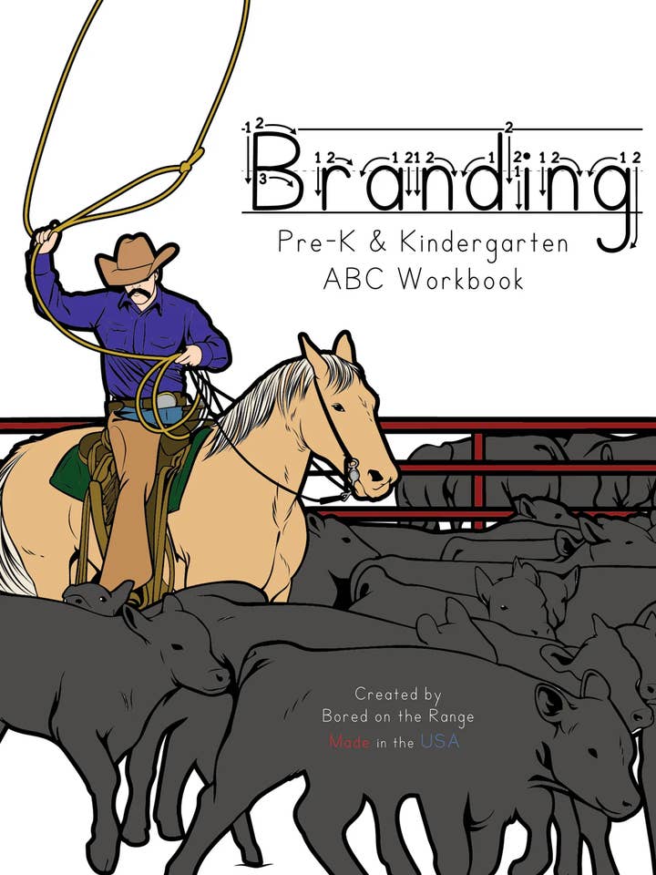 Branding: Pre-K & Kindergarten ABC Workbook for wholesale by Bored on the Range, LLC