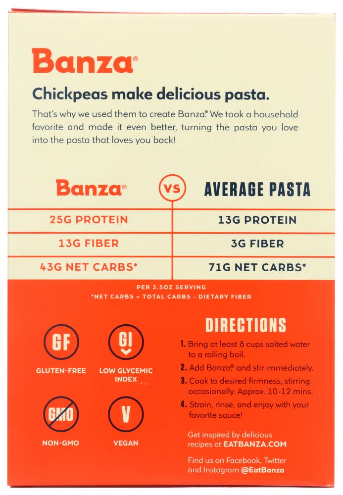 KeHE Distributors, LLC - Wholesale Pasta - Banza Pasta Chickpea Shells 8 oz1