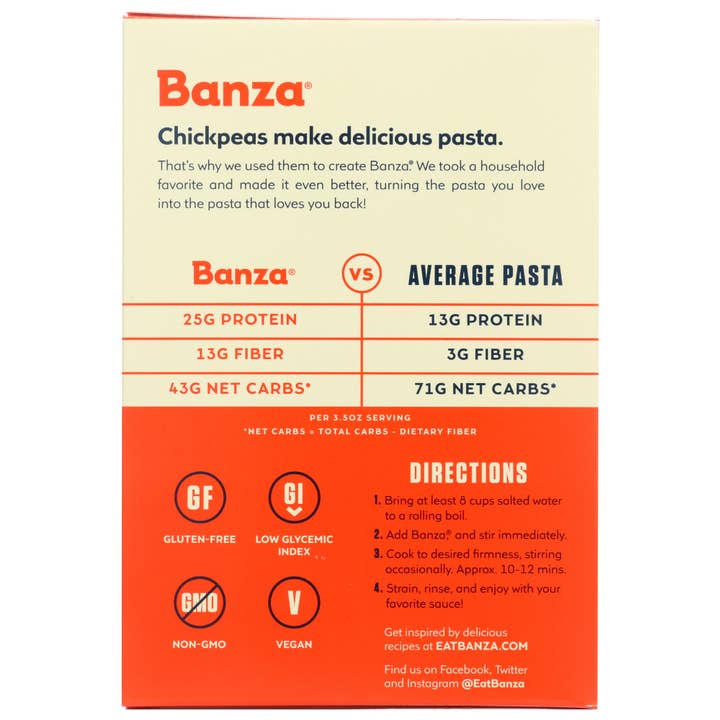 KeHE Distributors, LLC - Wholesale Pasta - Banza Pasta Chickpea Shells 8 oz1