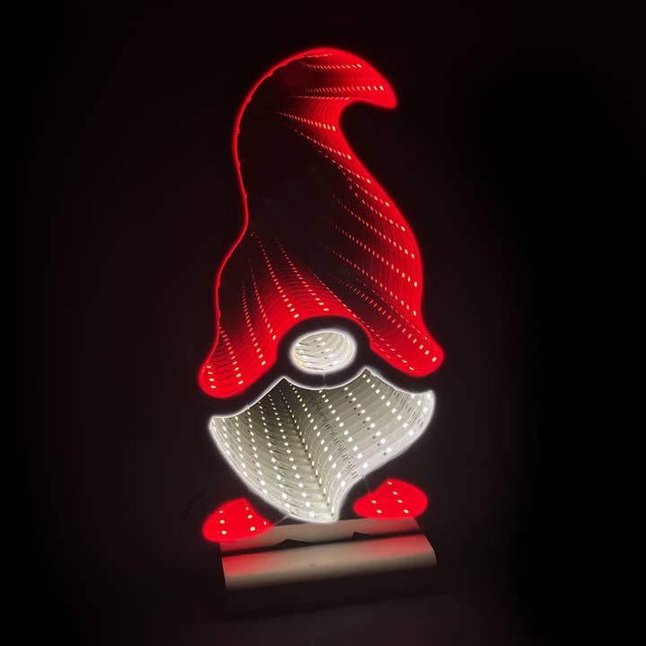 Season's Designs - Wholesale Outdoor Ornament/Decor - Christmas Decor 12"Infinity Light Standing Christmas Gnome