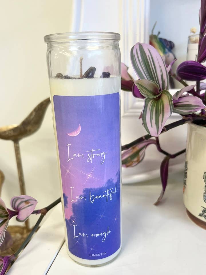 Bougie de prière I am Strong pour la vente par Lunastry