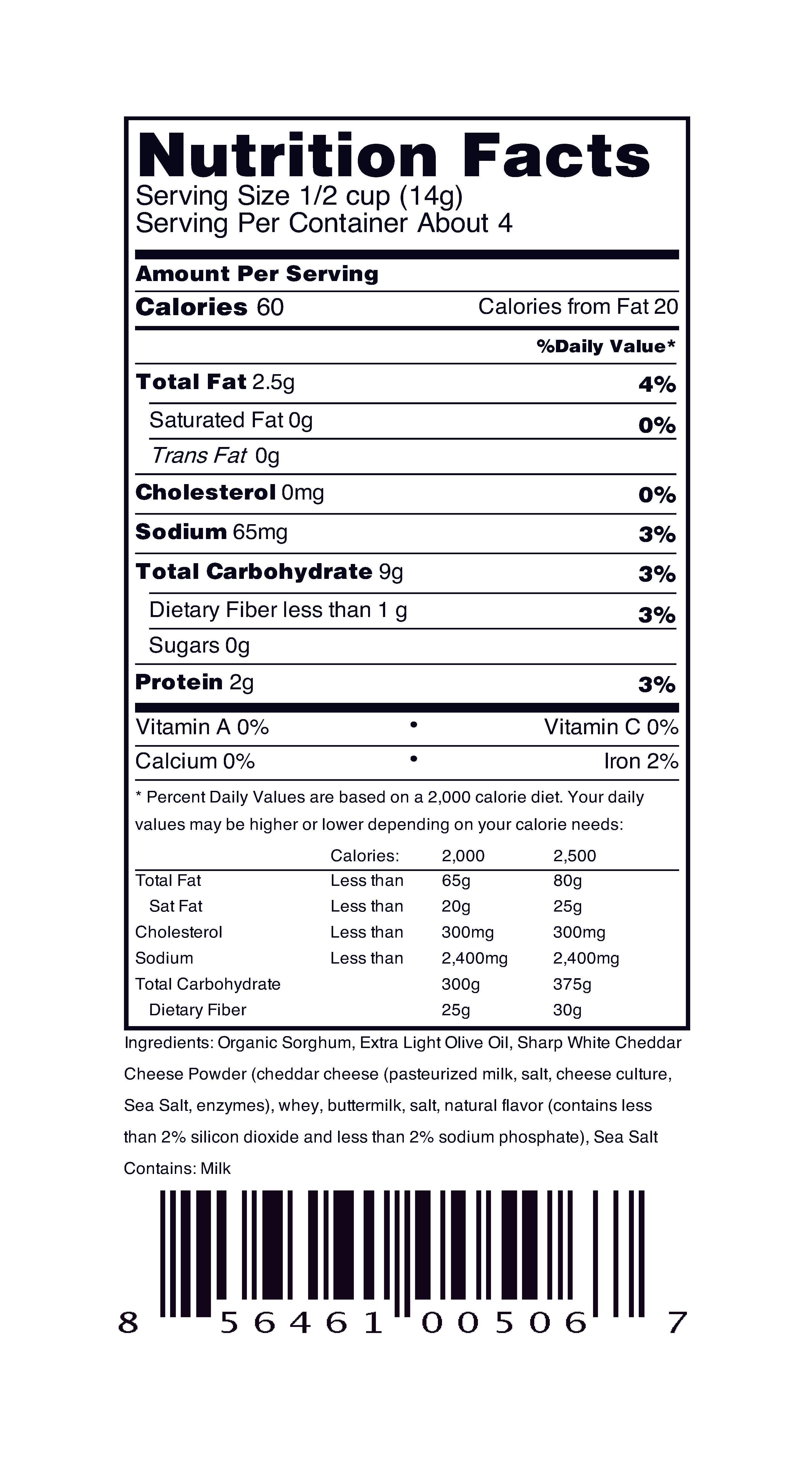 Nature Nate's LLC – wholesale Popcorn – Poppade Sorghum Extemely Cheezy6