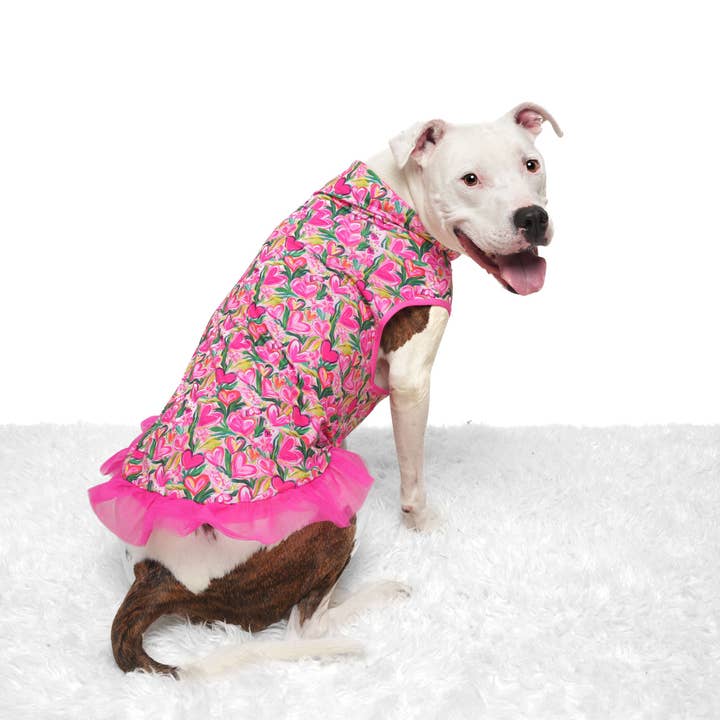 Heart Flowers TUTU for wholesale by Pittie Clothing Co.