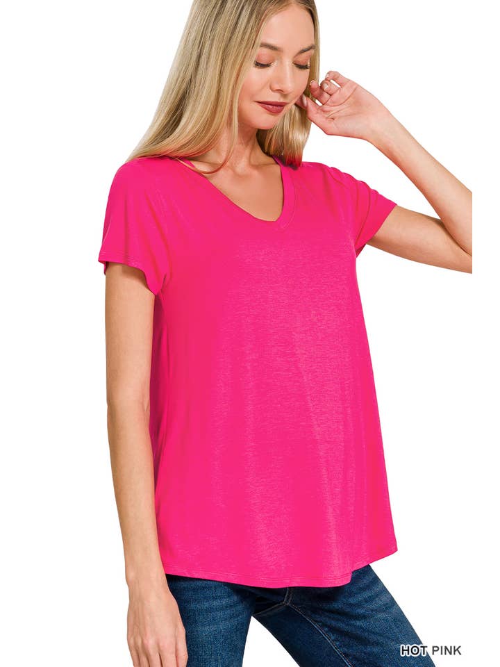 42POPS – wholesale Knit top – Women's – `.Short Sleeve Rayon Jersey Tee8