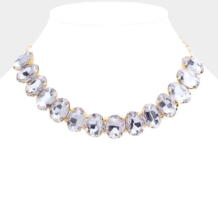 Sensibling Corp. - Wholesale Beaded/Pearl Necklace - Oval Stone Evening Necklace21