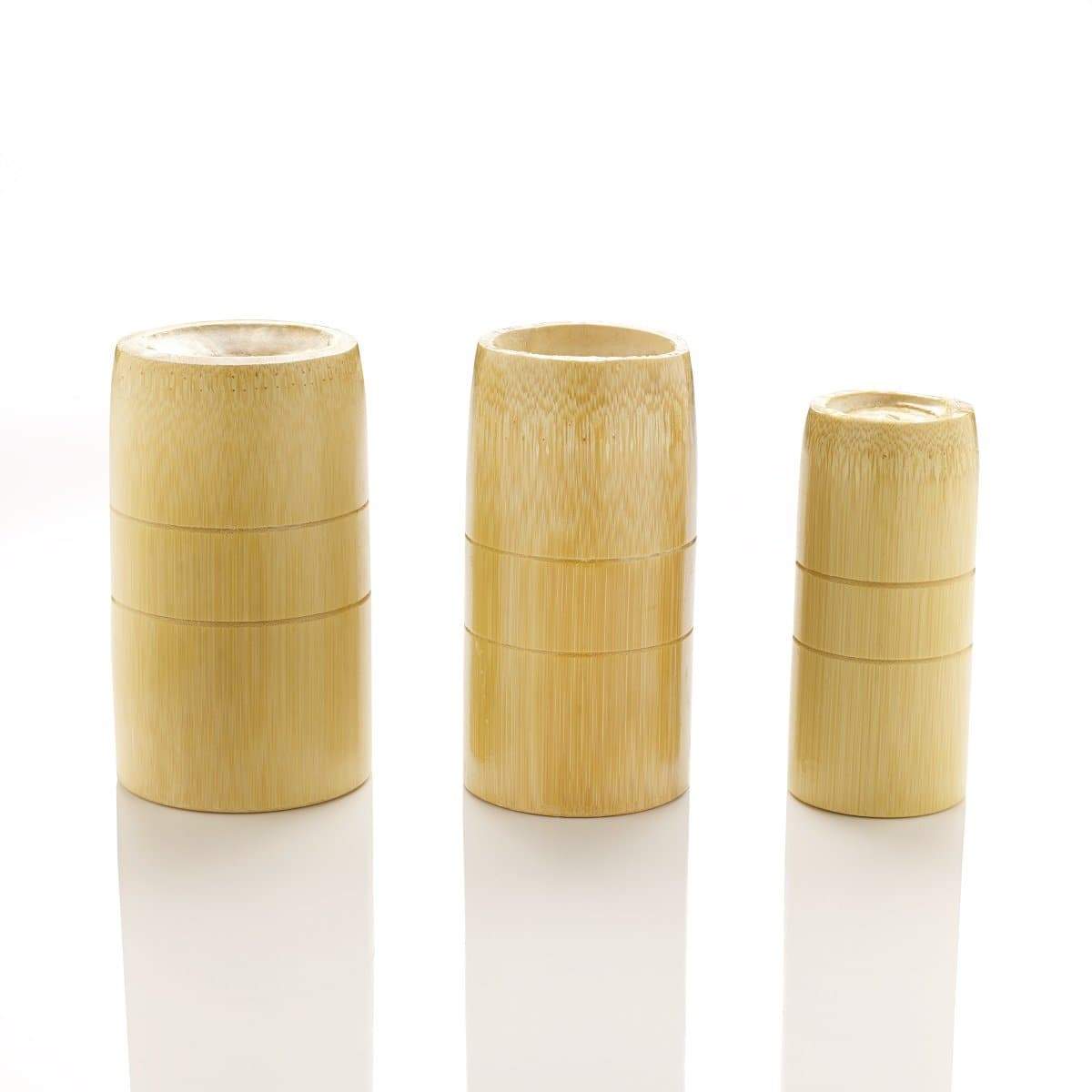 Nature’s Blends - Vente Accessoire de méditation - Ensemble de tasses à ventouses en bambou0