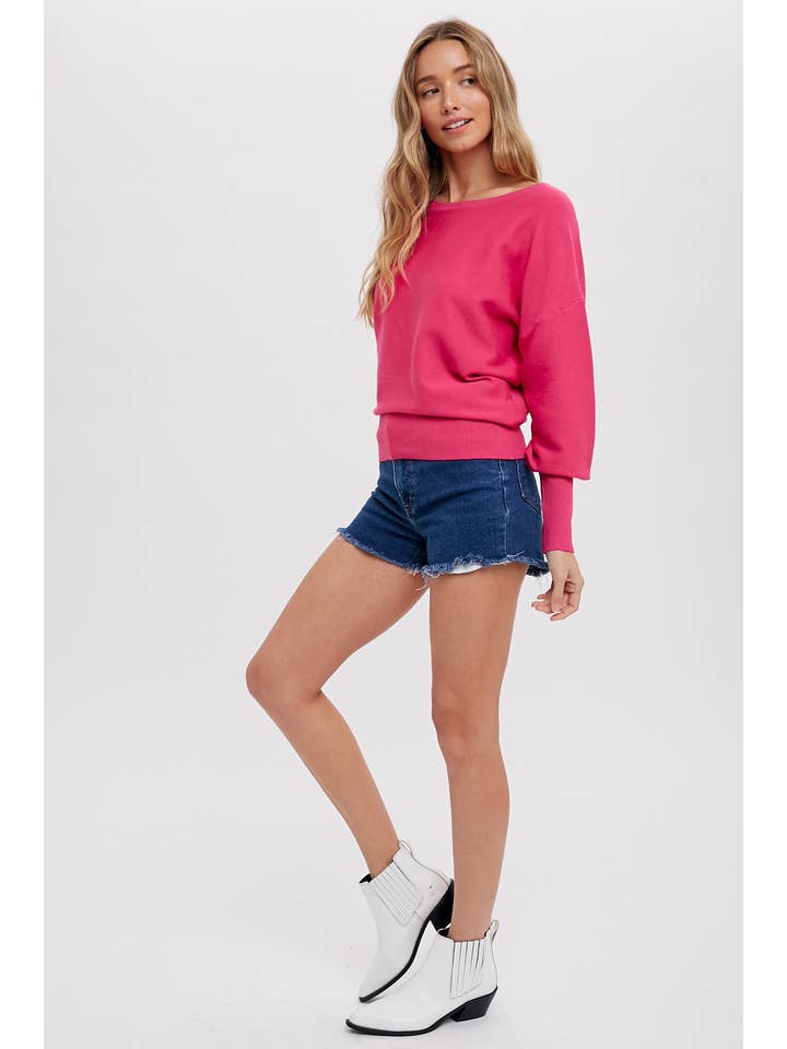 Bluivy - Wholesale Sweatshirt - Women's - BACKLESS BALLOON SLEEVES PULLOVER56