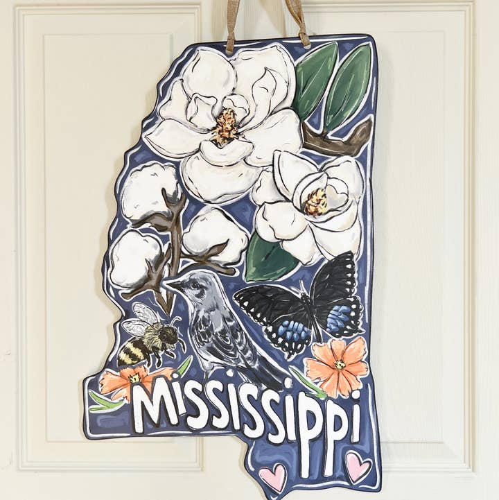 Home Malone - Wholesale Door Hanger - Mississippi State Favorites Door Hanger-Southern Beauty USA