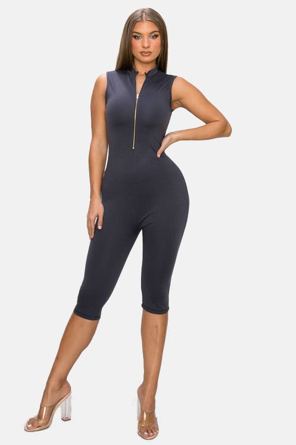 H&H Fashion Inc. - Wholesale Romper - Women's - HH531X-SD - Front Zipper Romper with Mask4