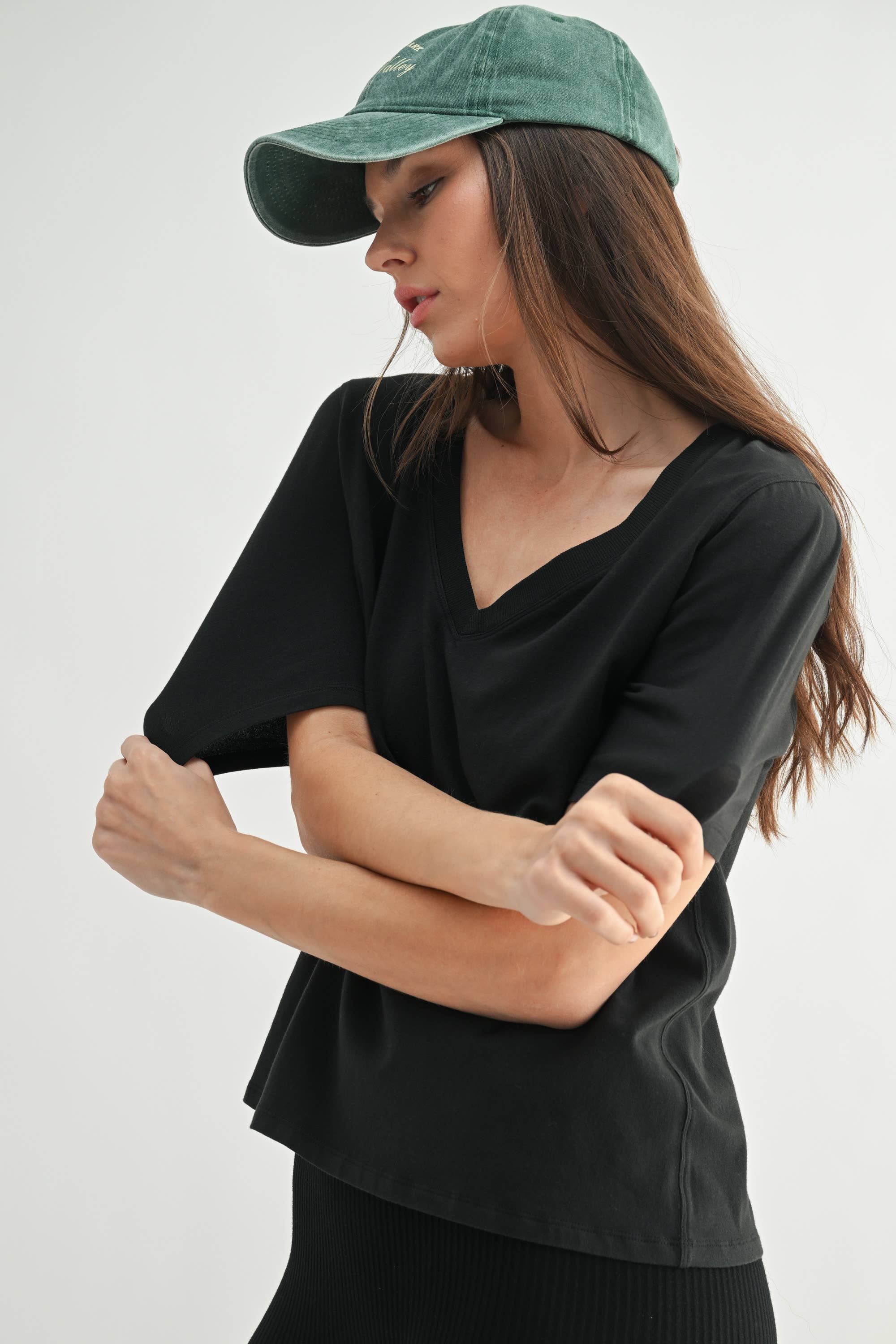 Mono B - Wholesale T-Shirt - Women's - Pima Cotton Blend V-Neck Tee4