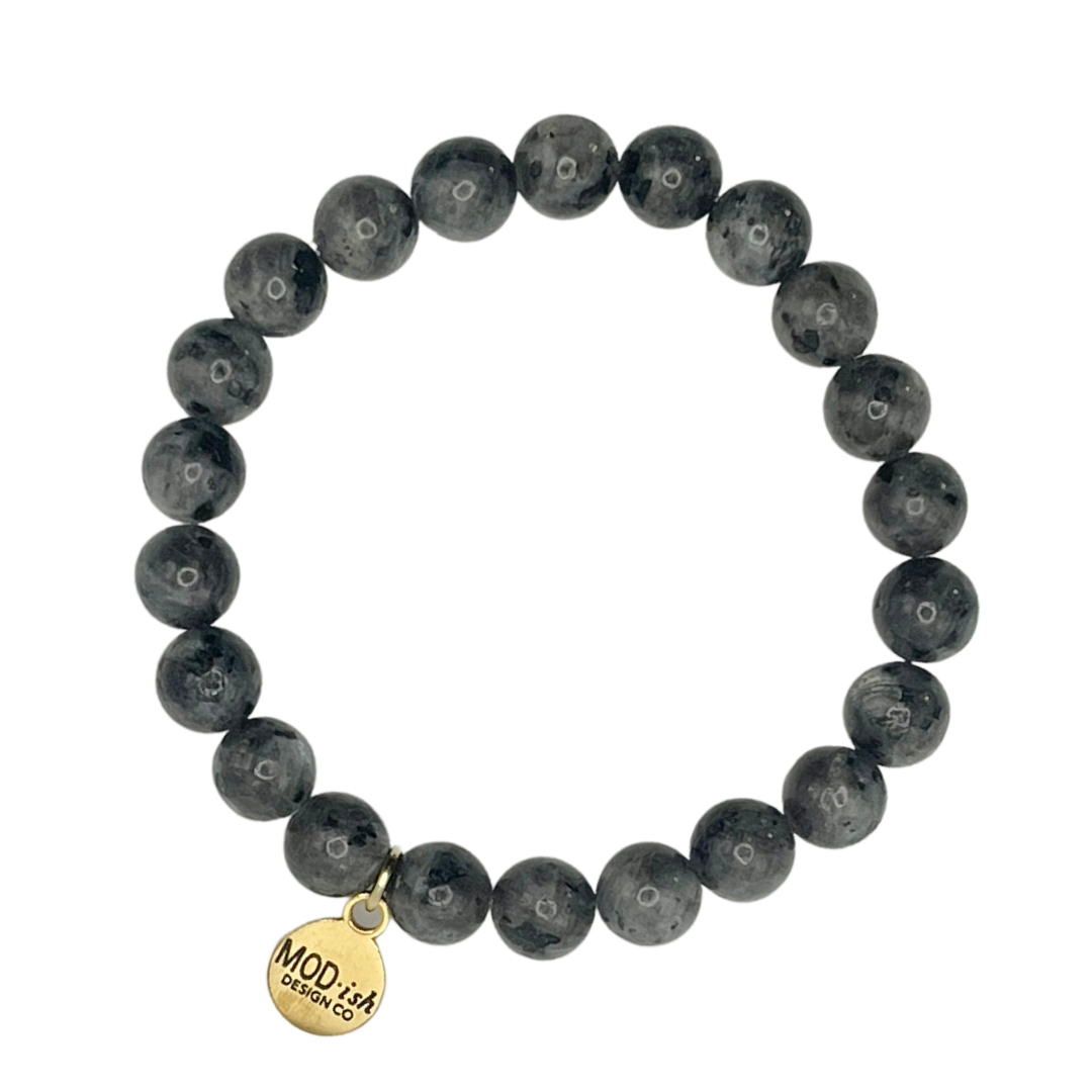 MODish Design Co - Wholesale Beaded Bracelet - Boulder in grey Jade0