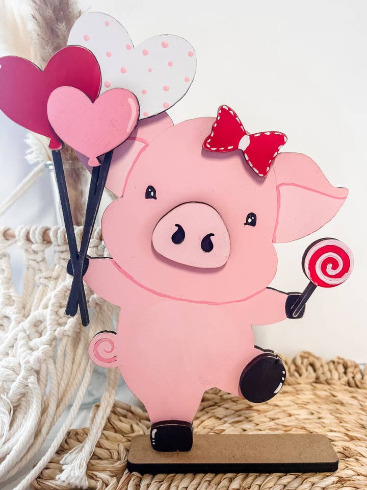 Valentine's Pig DIY Paint Kit for wholesale by Country Roads Rustic Decor