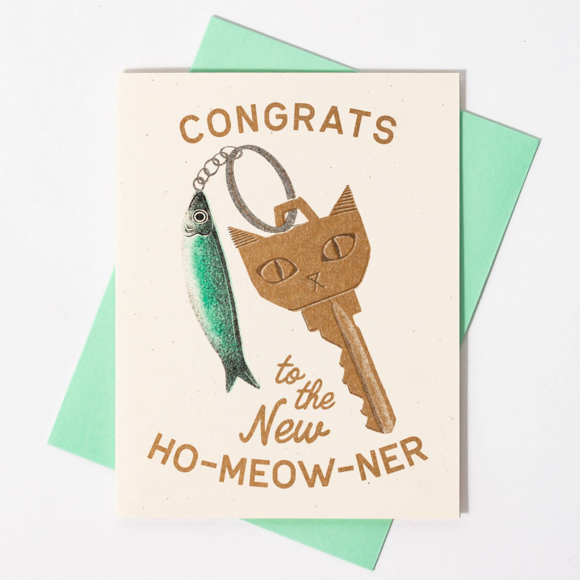 Bromstad Printing Co. - Vente Cartes de félicitations - Félicitations pour la nouvelle carte de vœux Ho-Meow-Ner - Risograph1