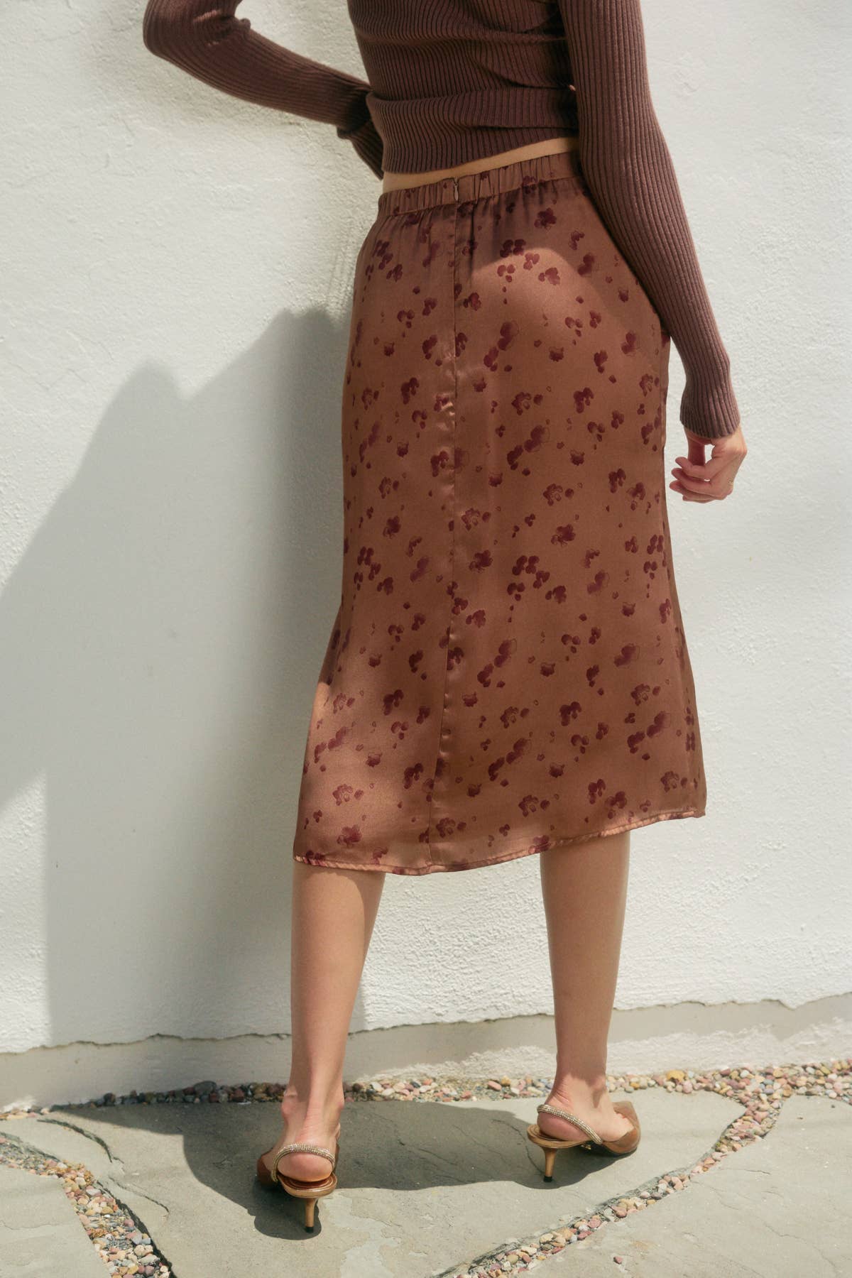 Dress Forum – Engroshandel Nederdel - Dame – Solbagt Cheetah A-Line Midi Nederdel2