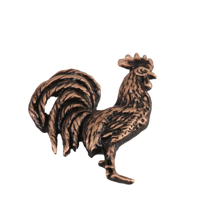 Creative Pewter Designs - Wholesale Brooch - Rooster Cock Chicken Bird Pewter Lapel Pin Brooch, B1003