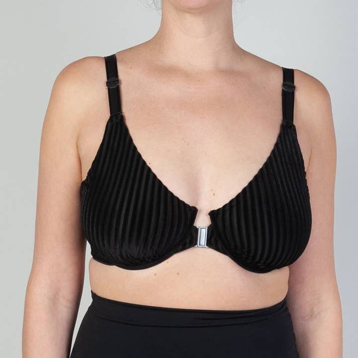 Soutien Flexywire Opal Plunge - Preto por atacado de OMNIA FASHION