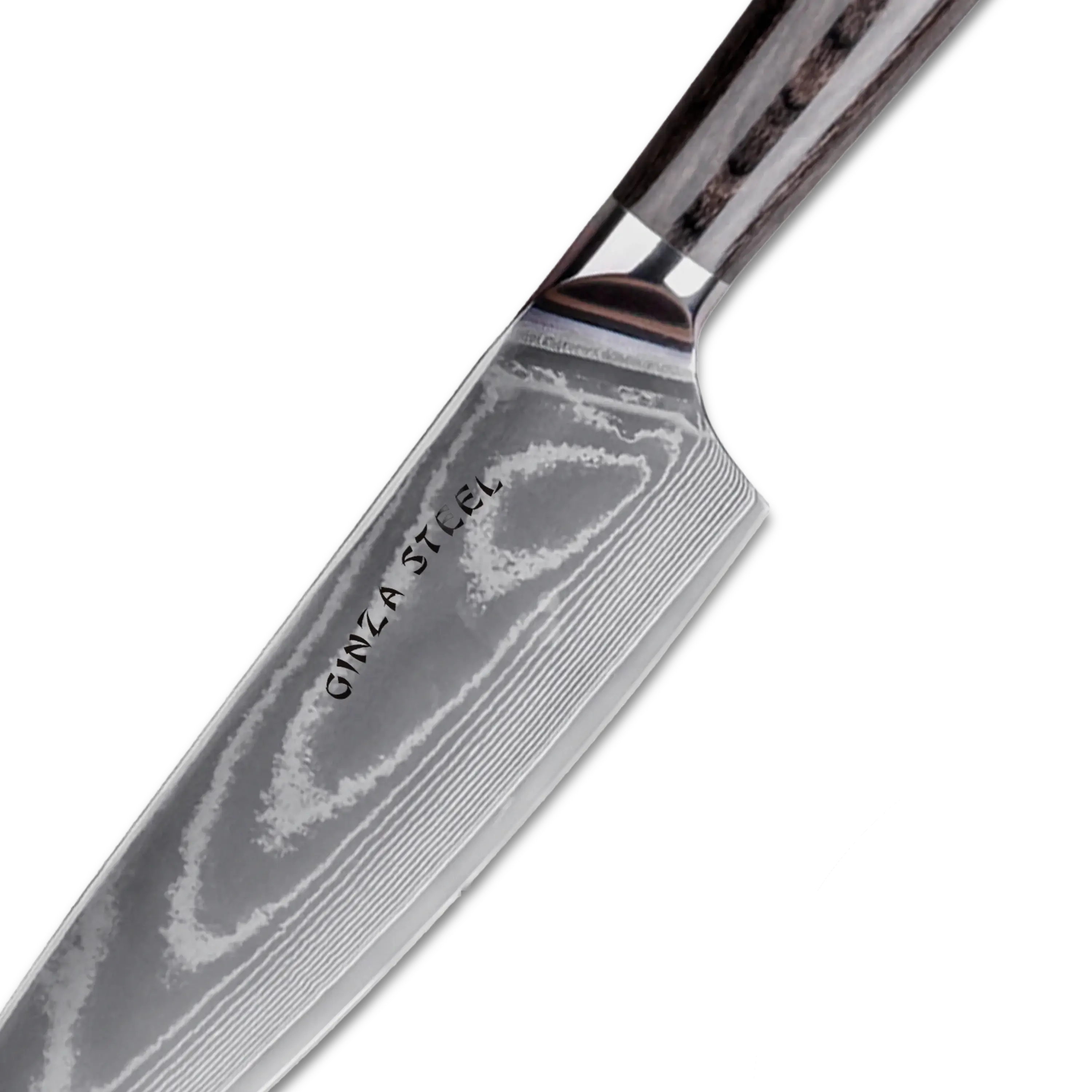 Ginza Steel - Wholesale Kitchen/Utility Knife - LUCIA 20 | Chef Knife 8Cr18Mov Steel Core / Pakka wood handle1