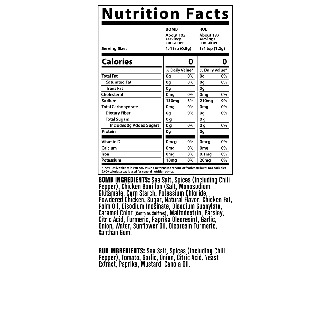 EZ Bombs - Wholesale Rub - Brine Bomb with Rub – by EZ Bombs (24 Units/Case)6