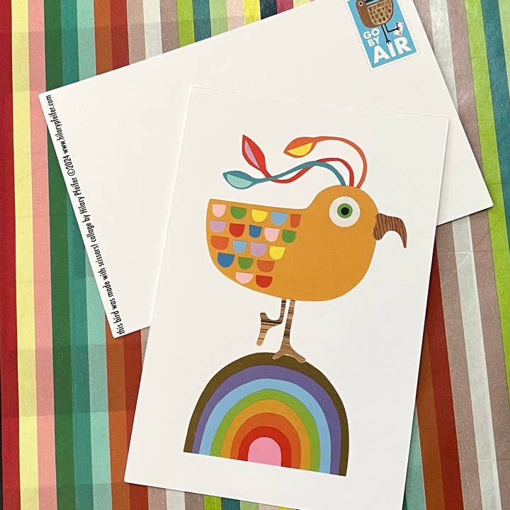 Bunny with a Toolbelt - Wholesale Postcard - Rainbow Bird Postcard