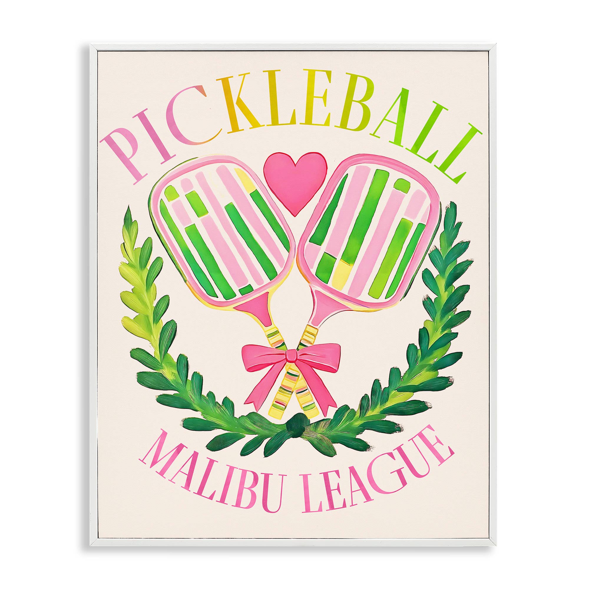 Stupell Industries - Wholesale Wall Sign - Pickleball Malibu League - Framed Wall Art21