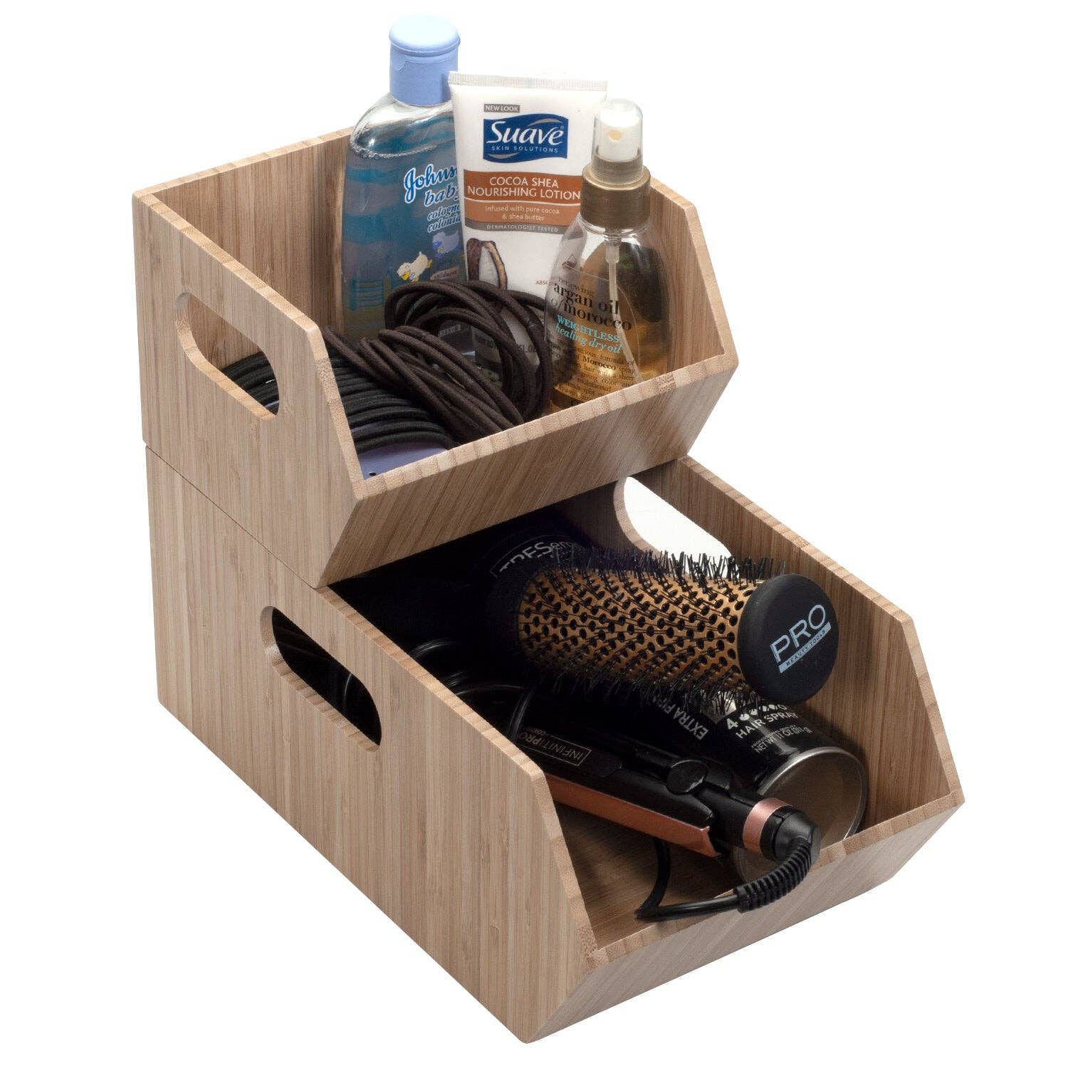 MobileVision - Wholesale Kitchen storage/organiser - Bamboo Storage Bins 2PC Set7