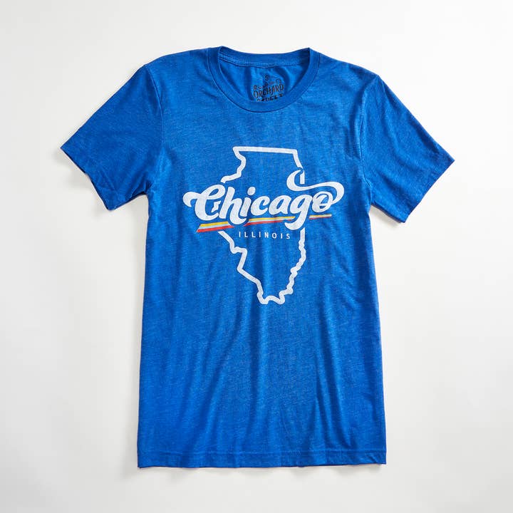 Chicago Prism Triblend azul real Unisex camiseta para venta al por mayor de Orchard Street Apparel