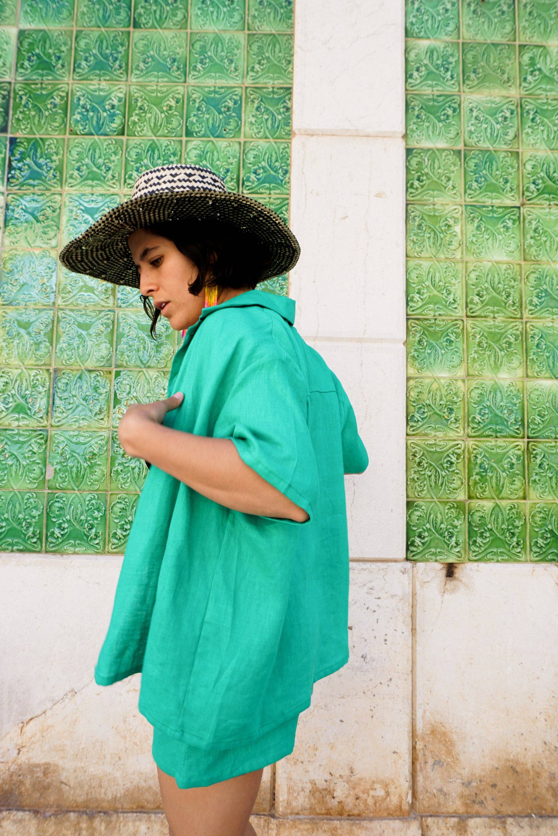 by kvp - Wholesale Button Down Shirt - Women's - Gilroy Shirt in Emerald City1