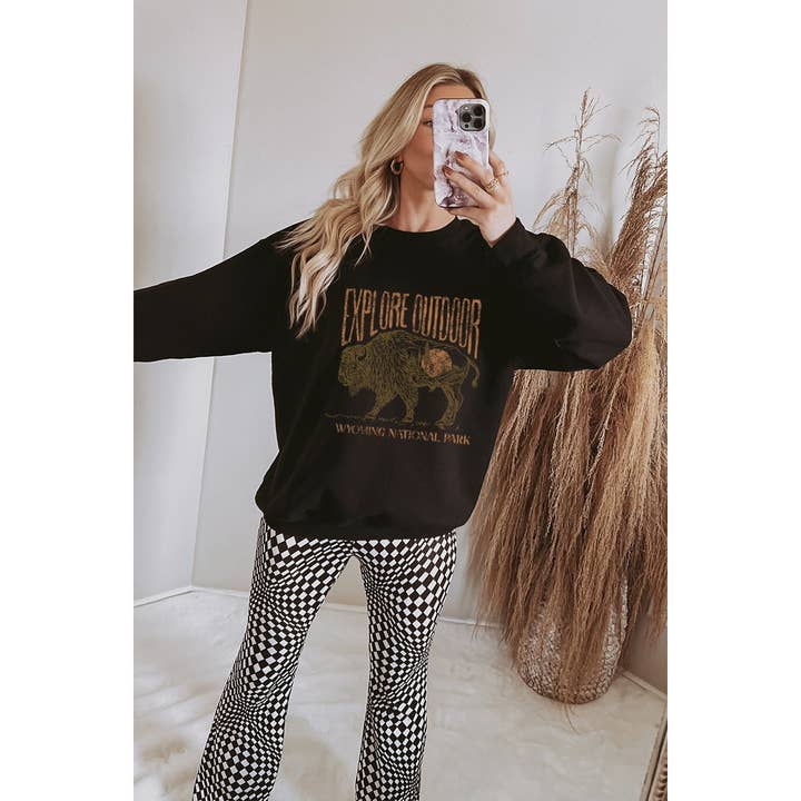 Illustrated Society - Vendita all'ingrosso Felpa - Donna - ESPLORA FELPE GRAFICHE OUTDOOR BUFFALO