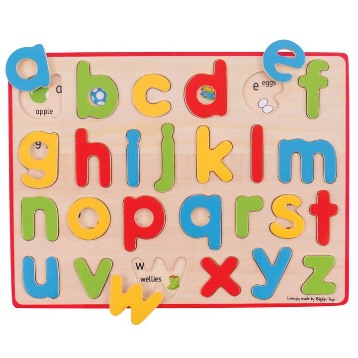 Bigjigs Toys - Wholesale Puzzle - Kids - Inset Puzzle Lowercase Alphabet