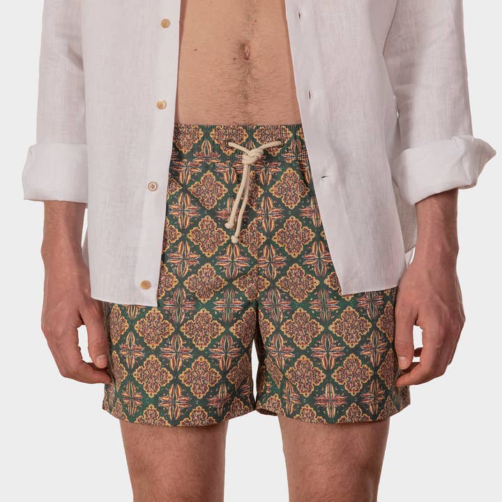 Classico Rivisitato Verde Swim Shorts per la vendita all'ingrosso da parte di Ripa Ripa