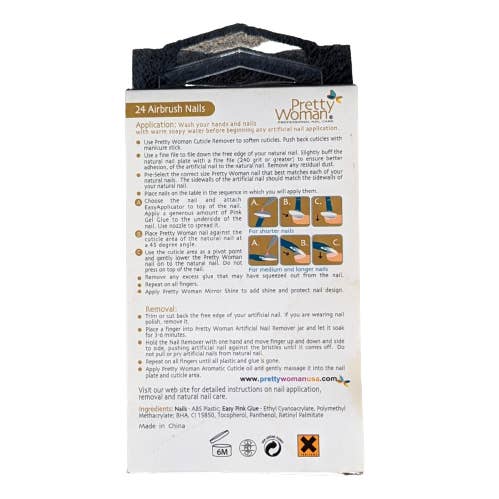 VIAI Beauty - Wholesale Press-on/fake nails - PRETTY WOMAN Designer Collection Airbrushed 24 Nails Kit3