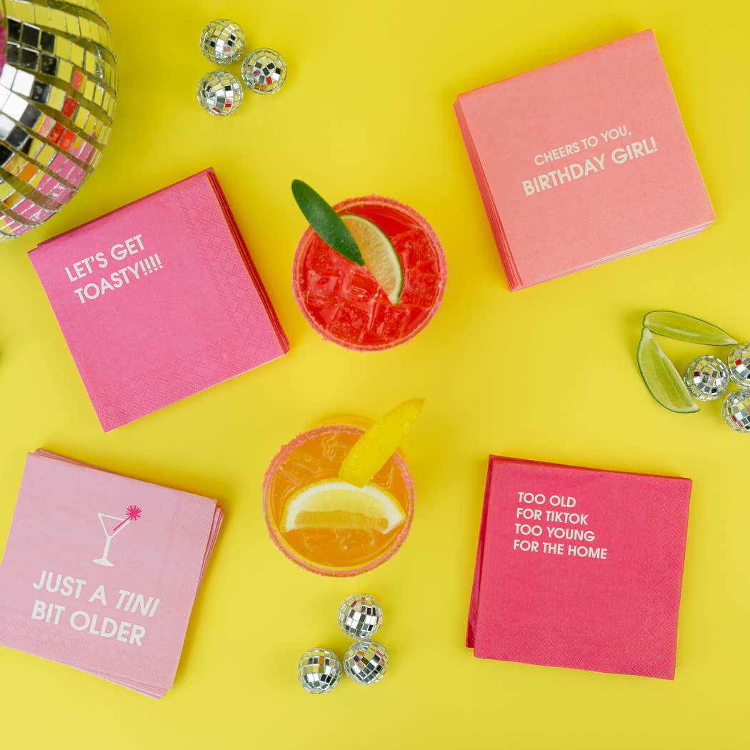 Chez Gagné - Wholesale Disposable Napkin - Too Old For TikTok Too Young For The Home - Cocktail Napkins5