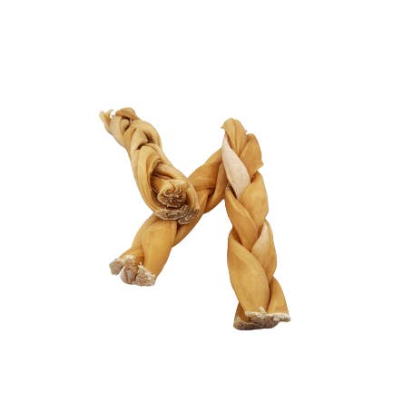 Dibo Pet Foods - Wholesale Pet Treats - Dog - Braided Beef Collagen Stick Natural - 6"