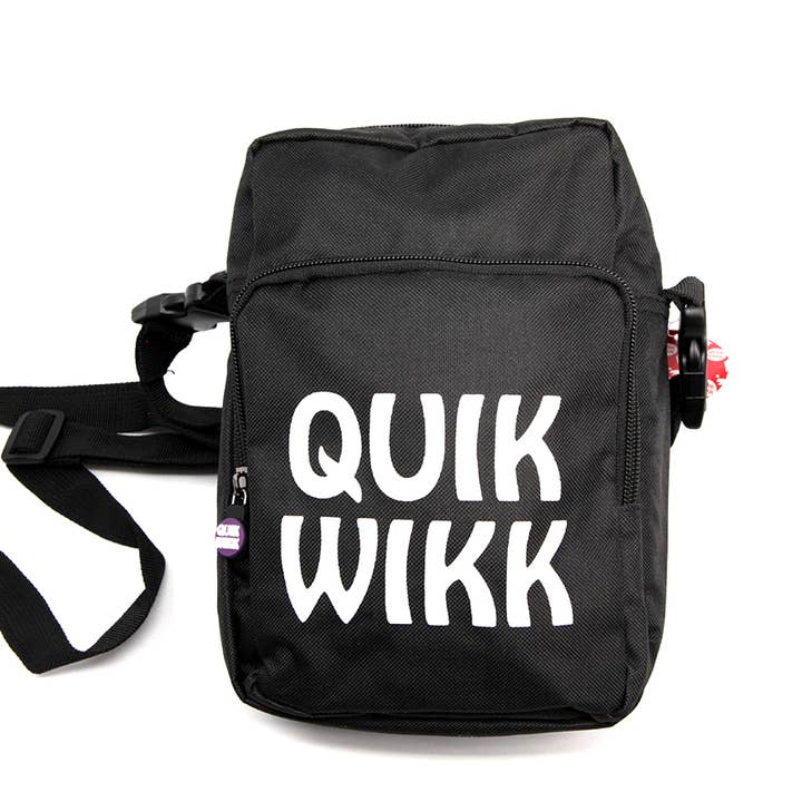 Quik Wikk Shoulder Cross Body Bag Smell Proof Black for wholesale by Quik Wikk