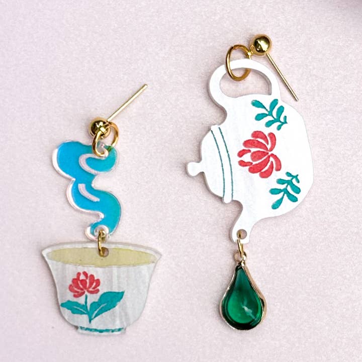 Sunnie Creative - Wholesale Dangle Earrings - Morning Tea Mismatch Earrings0