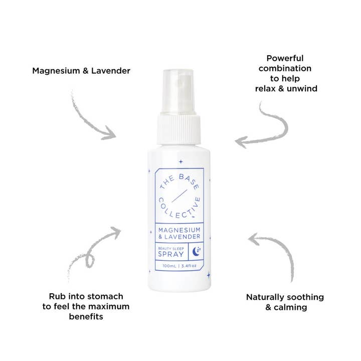 The Base Collective – Großhandel Gesichts- und Körpernebel/Wasser – Beauty Sleep Spray mit Magnesium und Lavendel 100 ml