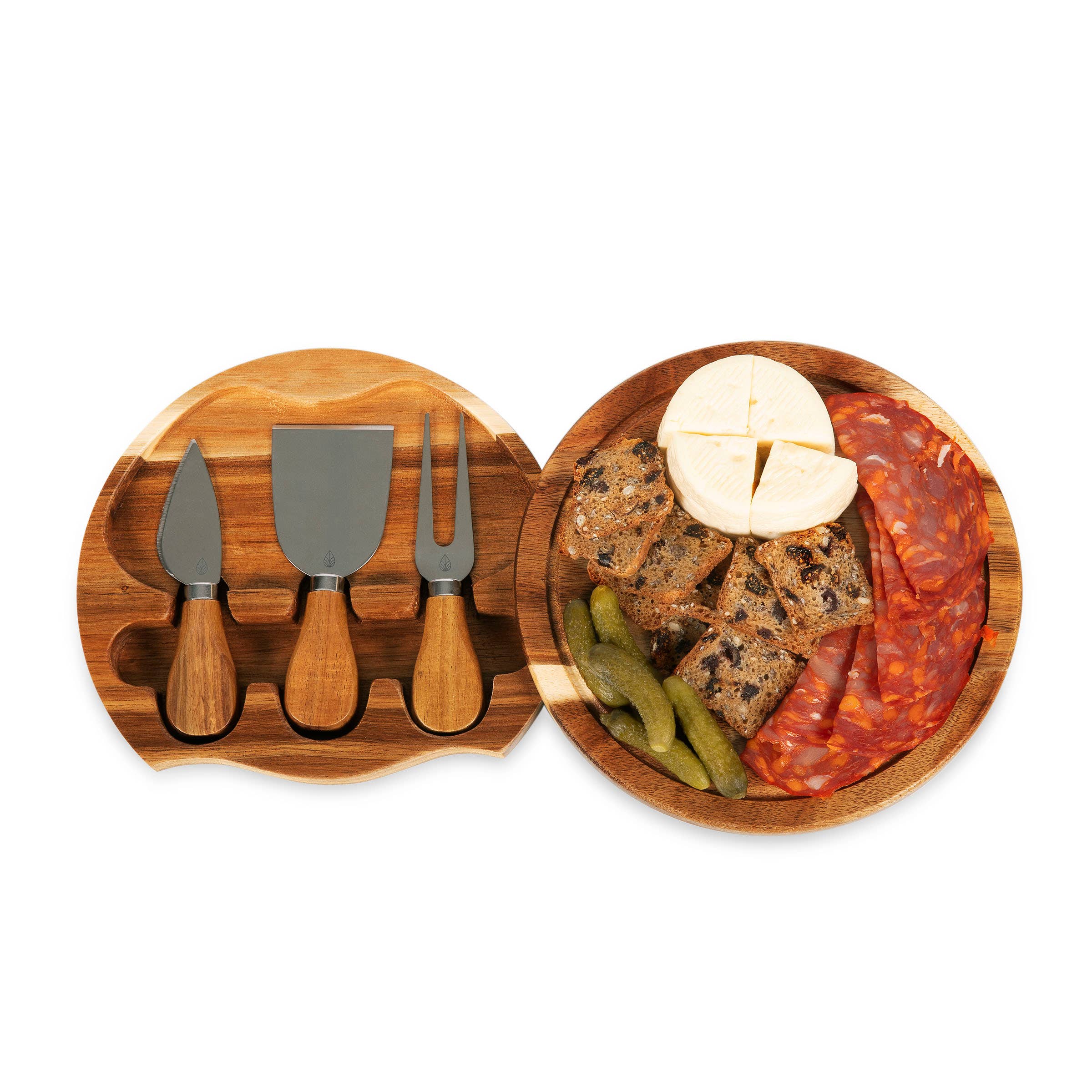 Acacia Brie Cheese Cutting Board & Tools for wholesale on Faire5