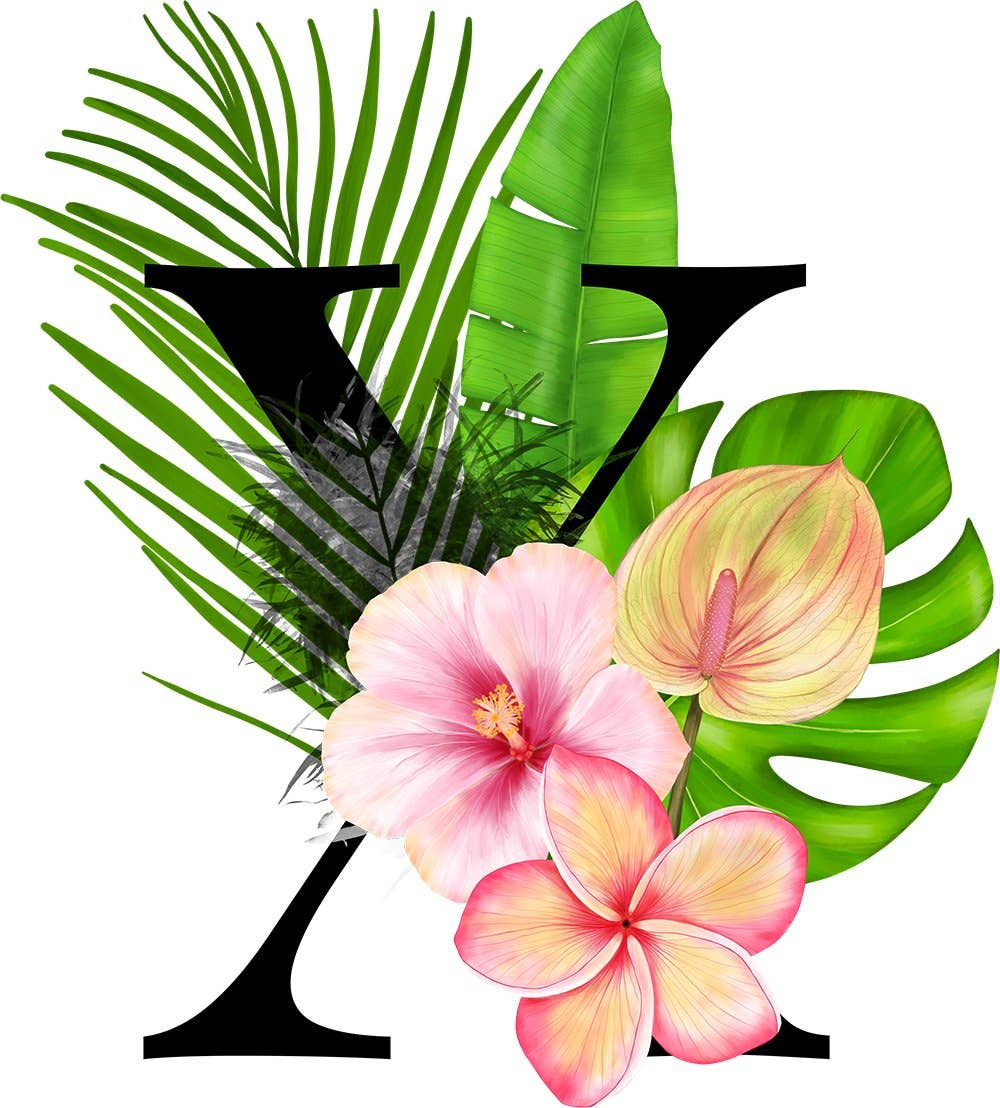 Mason Jar Merchant – Großhandel Trinkglas/Tasse – Einmachglas-Tumbler mit tropischem Monogramm23