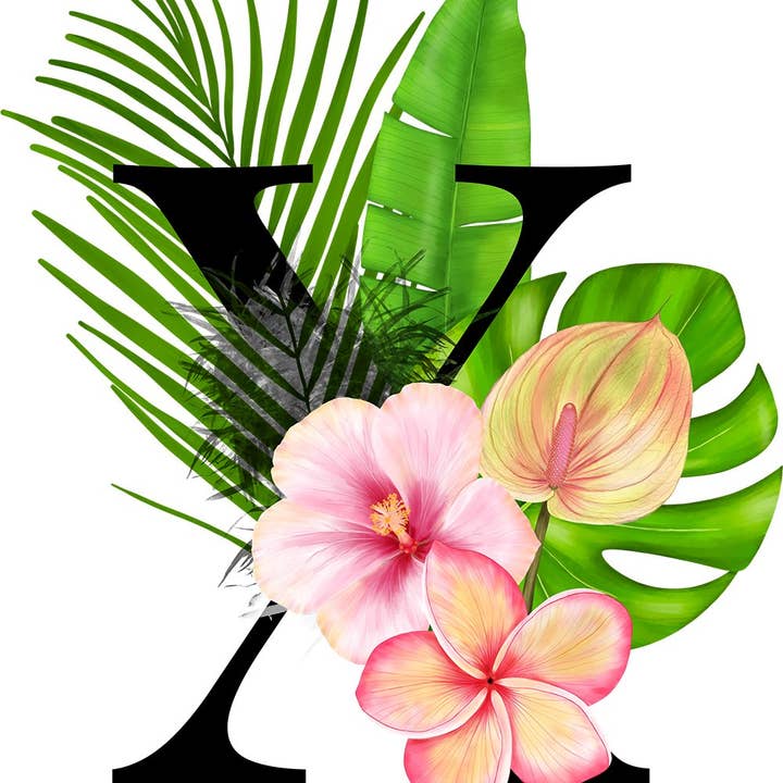 Mason Jar Merchant – Großhandel Trinkglas/Tasse – Einmachglas-Tumbler mit tropischem Monogramm23