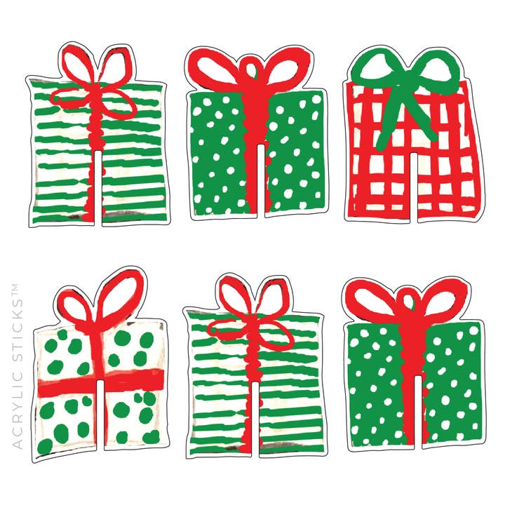 PREPPY PRESENTS ACRYLIC DRINK CLIP COMBO for wholesale by XO ACRYLICS | ACRYLIC STICKS