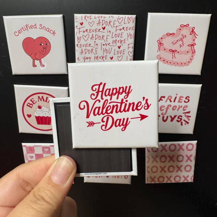 Glad Valentinsmagnet | Blank finish for engroshandel hos Tieu Magnetic