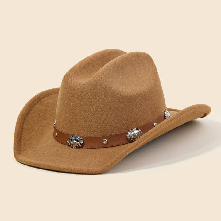 Chapéu de Cowboy Ocidental com Cinto de Moedas Oval por atacado de Anarchy Street