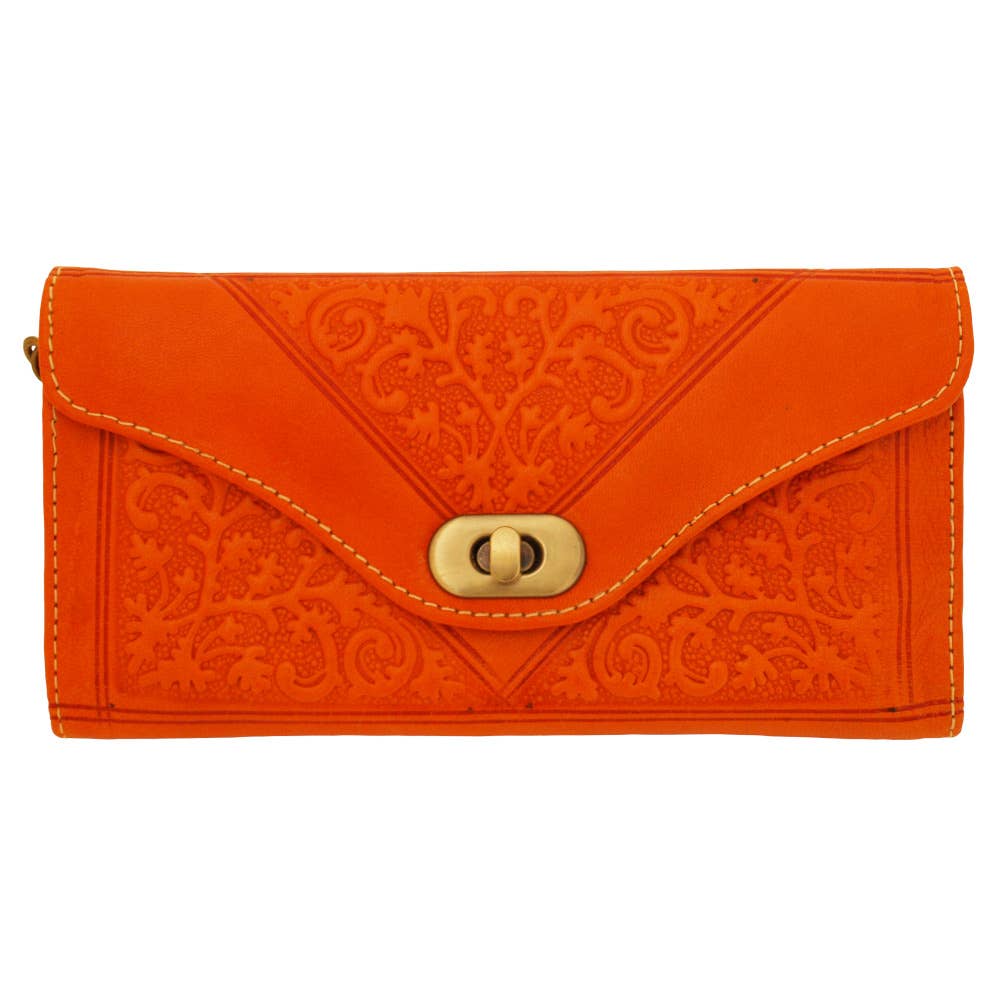 BERBER LEATHER - Wholesale Wallet - Women's - Large Leather Ladies Tri-Fold Purse0