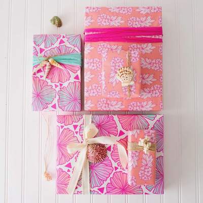 Wrappily Eco Gift Wrap Co. - Wholesale Flat Wrap - Pineapple Blush • Double-sided Eco Wrapping Paper • Everyday2