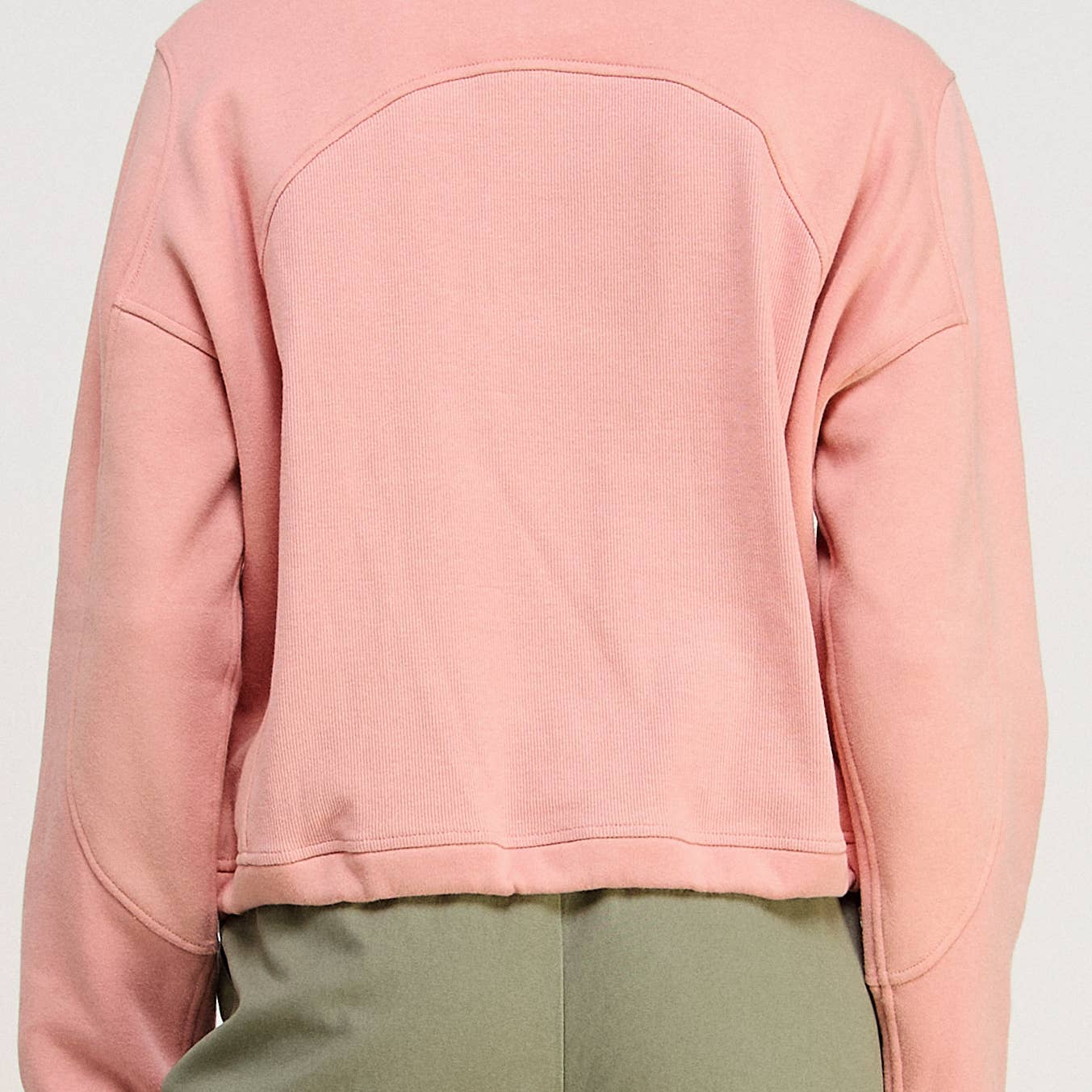 FREEZIA - Wholesale Sweatshirt - Women's - FRENCH TERRY NECK HALF ZIP SWEATSHIRT PULLOVER-FZ00129