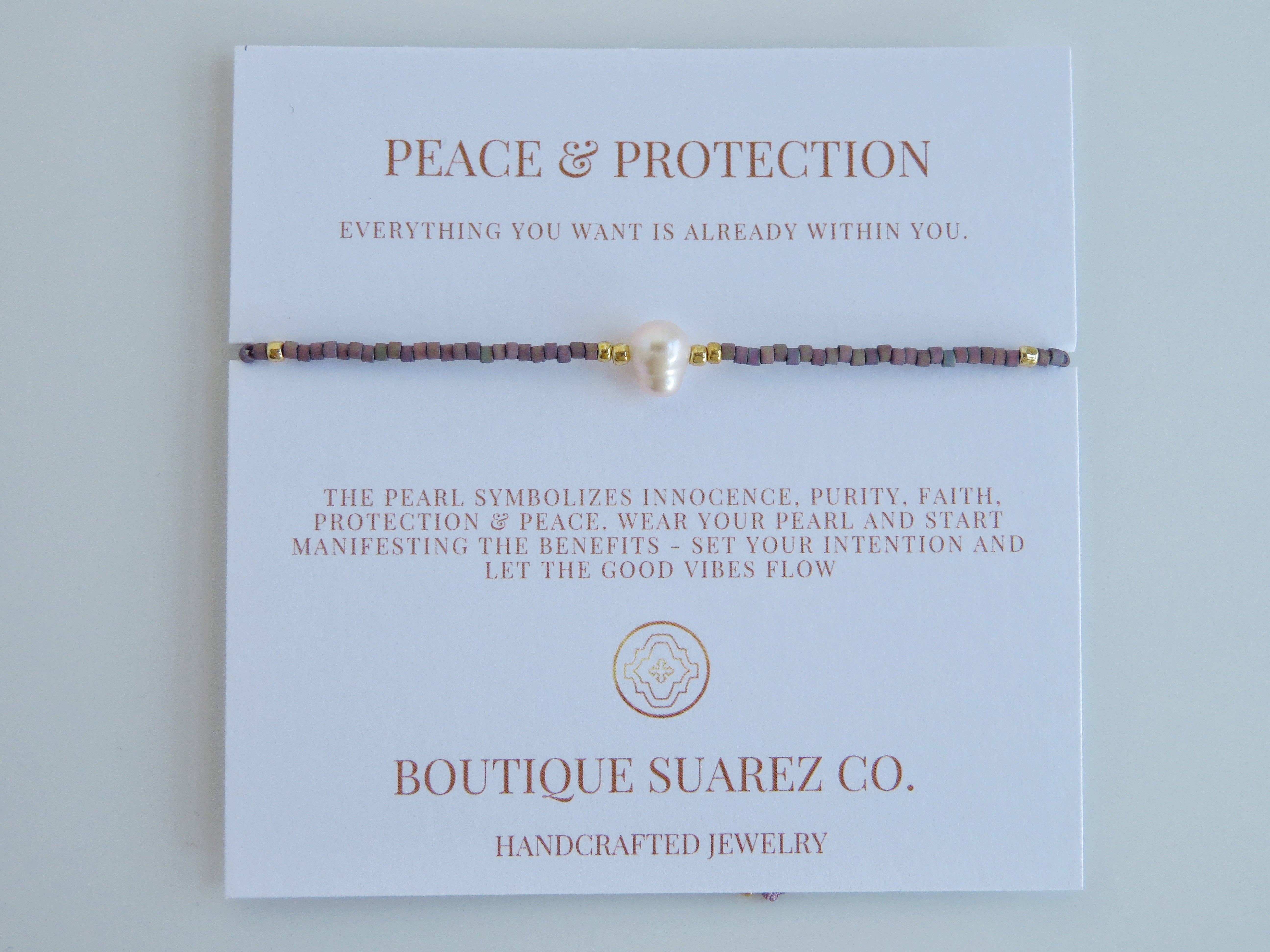 Boutique Suarez Co. - Wholesale Beaded Bracelet - Manifest Peace - Pearl Bracelet64
