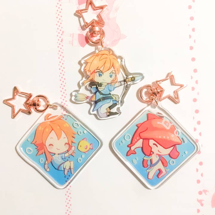 ToasterKiwi - Wholesale Individual Charm/Pendant - The Legend of Zelda Charms (2 inch Clear Acrylic)