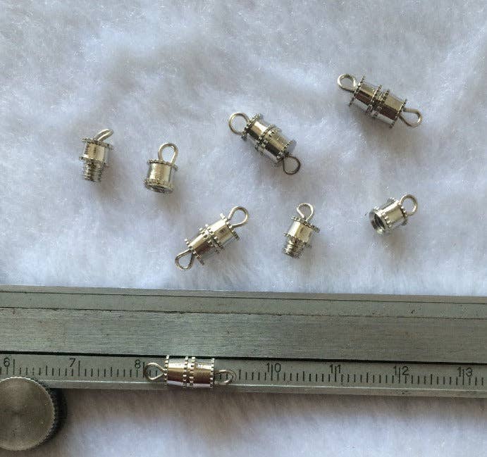 Barrel Clasp, Gold Brass or Silver Nickel Plated Screw Barre for wholesale on Faire4